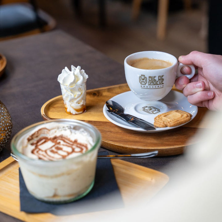 Tiramisu met koffie bij Brasserie Bie De Groeve in Meerssen