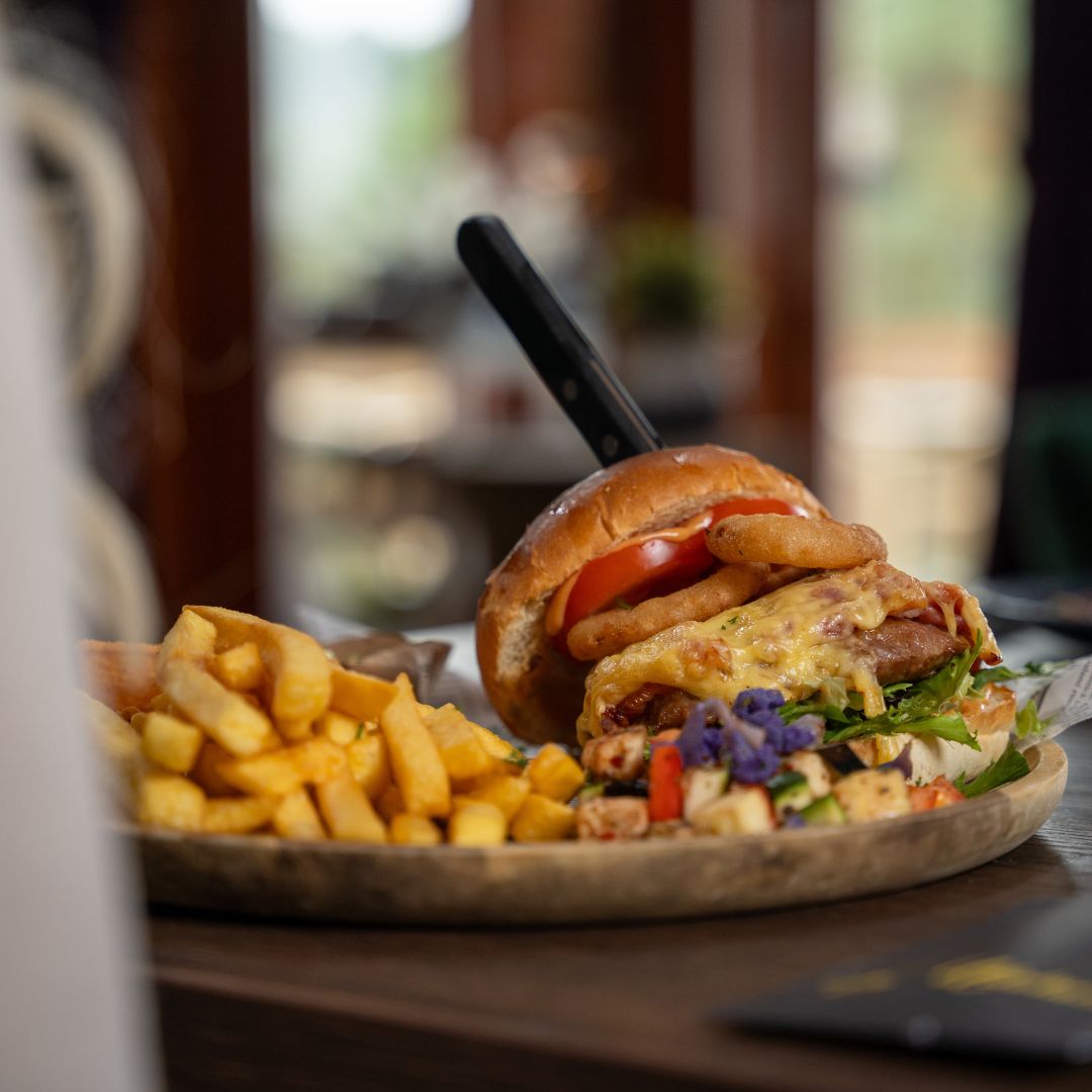 Hamburger bij Brasserie de Uitvlucht in Brunssum