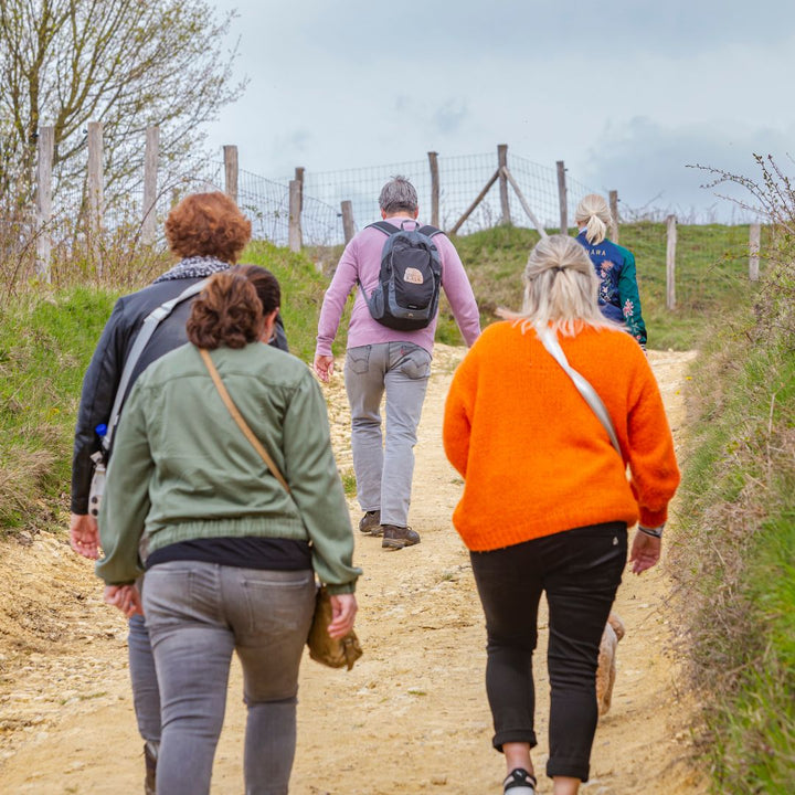 wandeling bij land van kalk