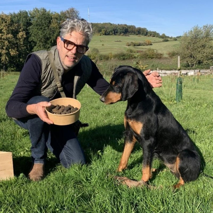 Andre Leclercq met truffelhond